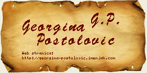 Georgina Postolović vizit kartica